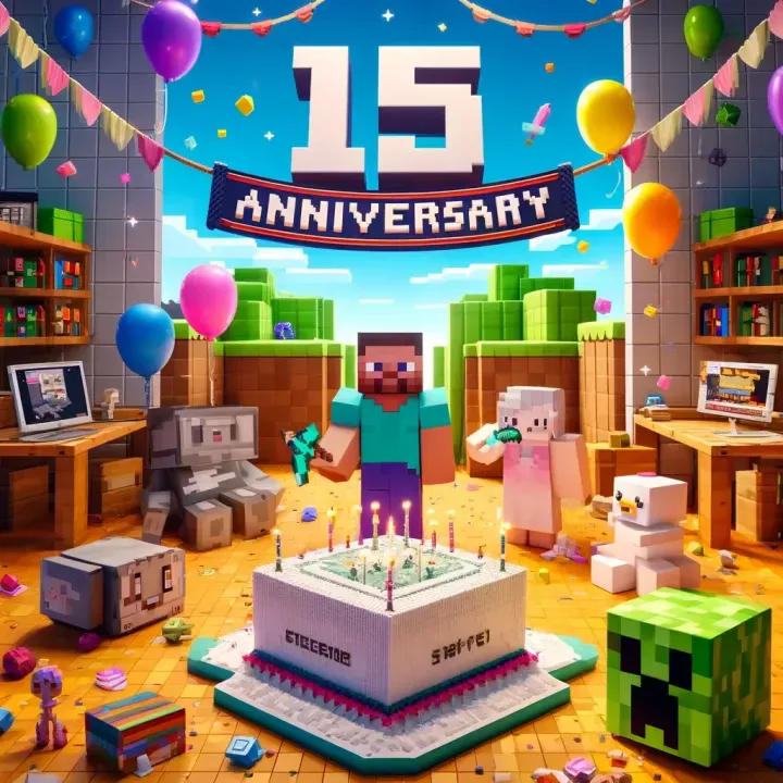 Minecraft 15 yaşını qeyd edir